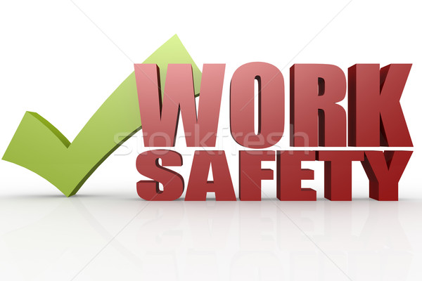 Green check mark with work safety word Stock photo © tang90246