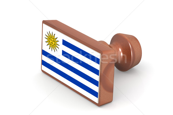 Сток-фото: штампа · Уругвай · флаг · изображение · оказанный