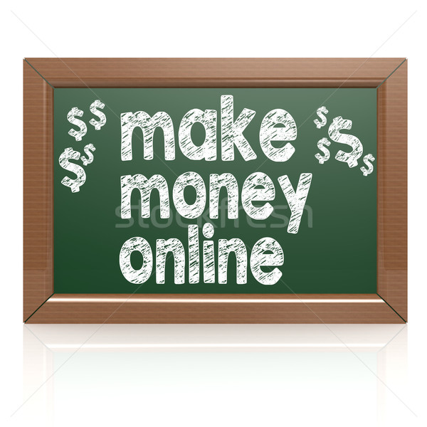 Make money online on a chalkboard Stock photo © tang90246