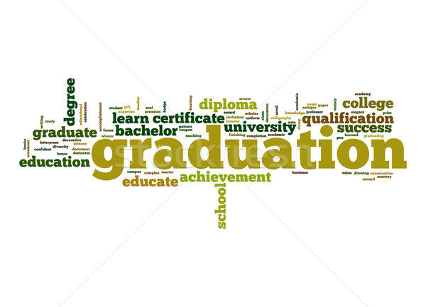 Graduation word cloud Stock photo © tang90246