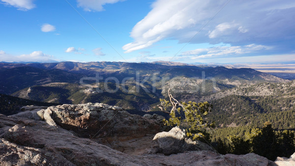 Winter view of Rocky mountain Stock photo © tang90246