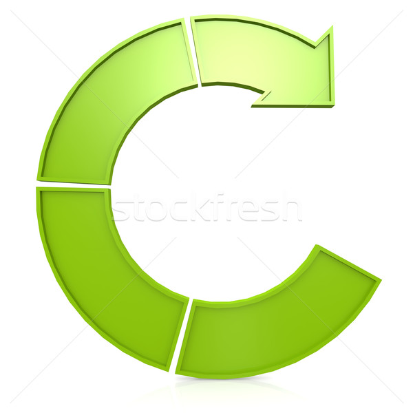 Green circular chart Stock photo © tang90246