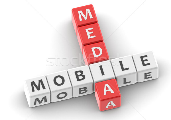 Buzzwords mobile media Stock photo © tang90246