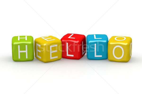 Hello colorful buzzword Stock photo © tang90246
