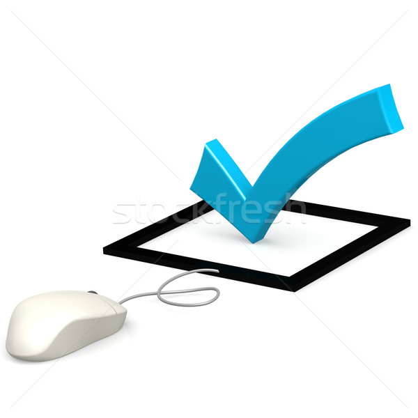 Mouse and blue tick Stock photo © tang90246