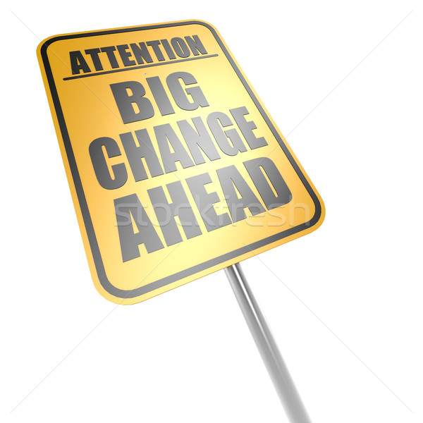 Big change ahead road sign Stock photo © tang90246