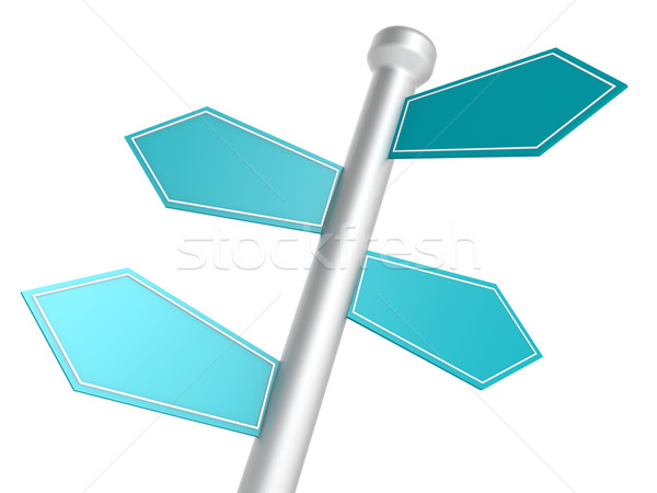 Stockfoto: Blauw · verkeersbord · achtergrond · teken · plaat · kleur