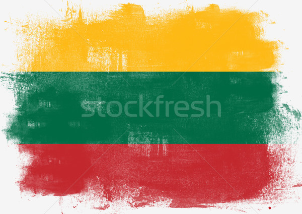 Bandeira Lituânia pintado escove sólido abstrato Foto stock © tang90246