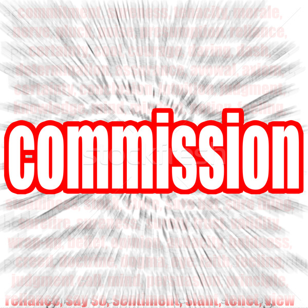 Commission word cloud Stock photo © tang90246