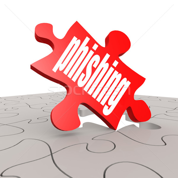 Phishing word with puzzle background Stock photo © tang90246