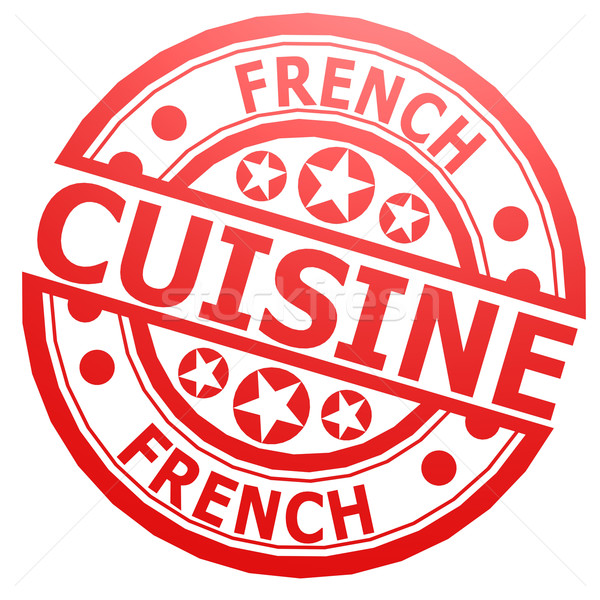Francia konyha bélyeg étel konyha szakács ebéd Stock fotó © tang90246