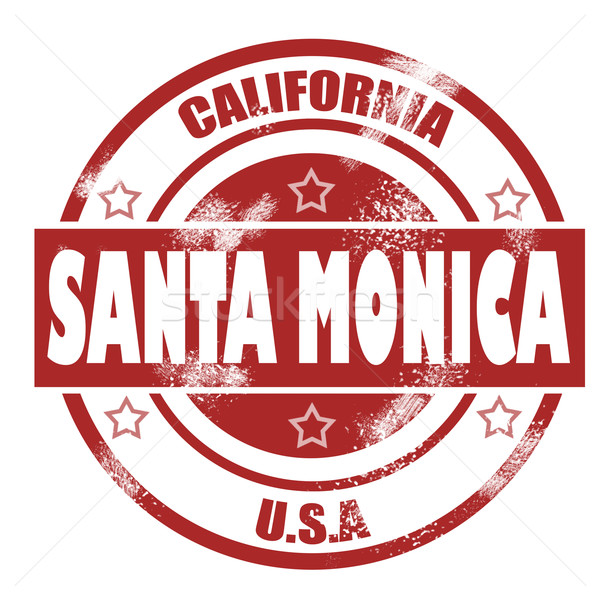 Santa Monica Stamp Stock photo © tang90246