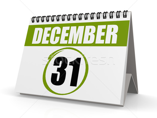 Stock fotó: December · 31 · új · év · kép · renderelt · mű