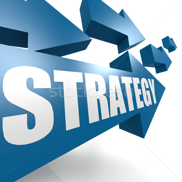 Strategy arrow in blue Stock photo © tang90246