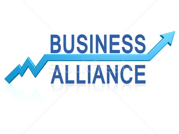 Business alliance with blue arrow Stock photo © tang90246