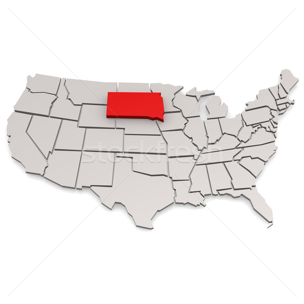 South Dakota map Stock photo © tang90246