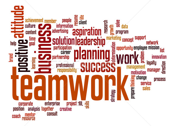 Teamwork word cloud Stock photo © tang90246