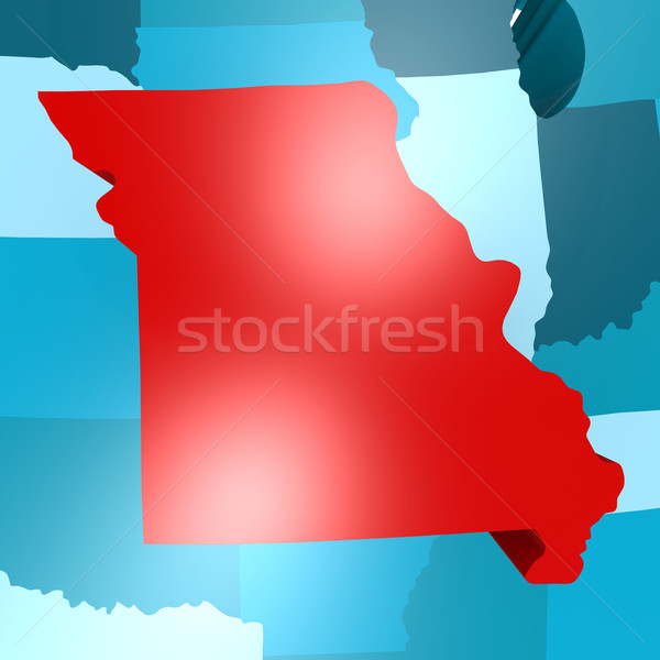 Misuri mapa azul EUA imagen prestados Foto stock © tang90246