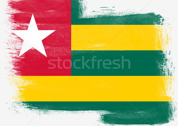 Bayrak Togo boyalı fırçalamak katı soyut Stok fotoğraf © tang90246