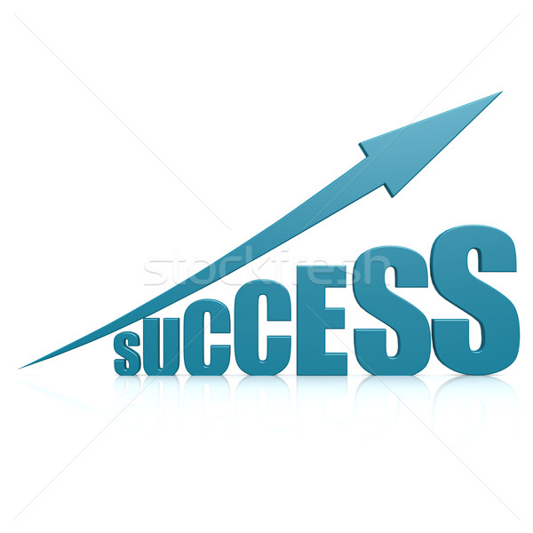 Success blue arrow Stock photo © tang90246