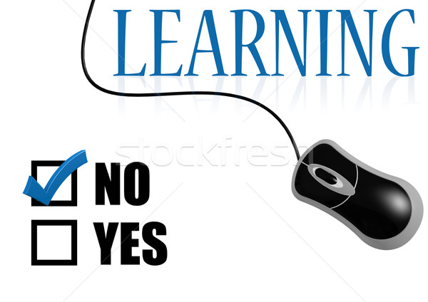 Learning with tick on no with mouse Stock photo © tang90246