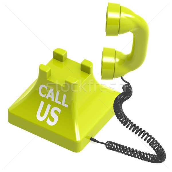 Call us green phone Stock photo © tang90246
