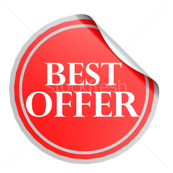 Best offer red circle label Stock photo © tang90246