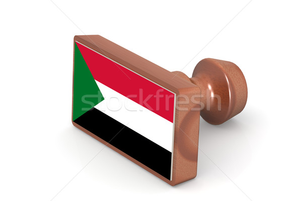 Legno timbro Sudan bandiera immagine reso Foto d'archivio © tang90246