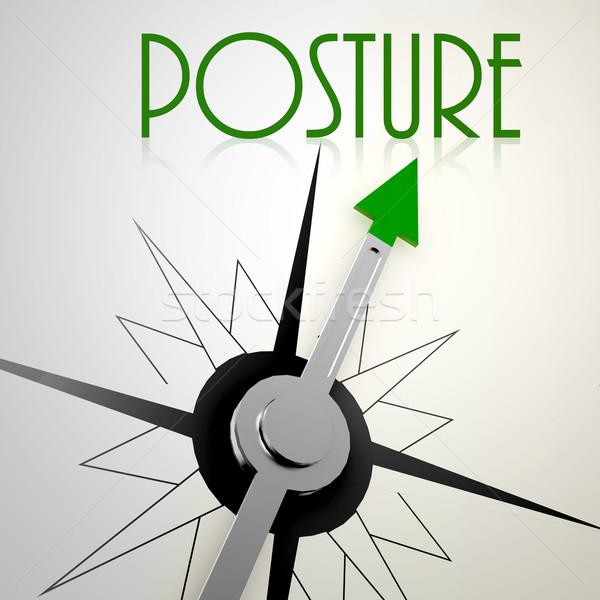Posture on green compass Stock photo © tang90246