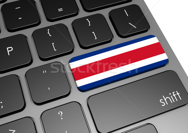 Costa Rica teclado imagem prestados usado Foto stock © tang90246