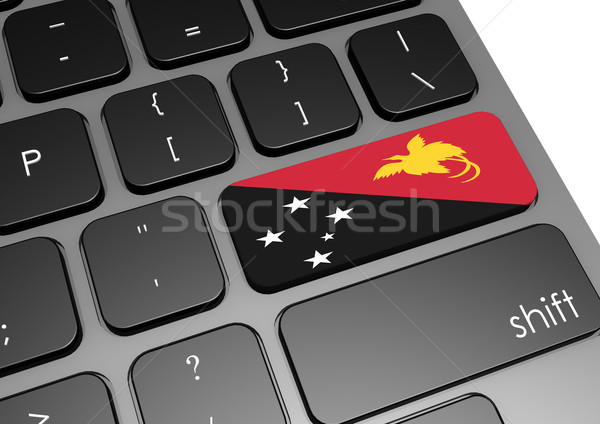 Papua Nova Guiné teclado imagem prestados usado Foto stock © tang90246