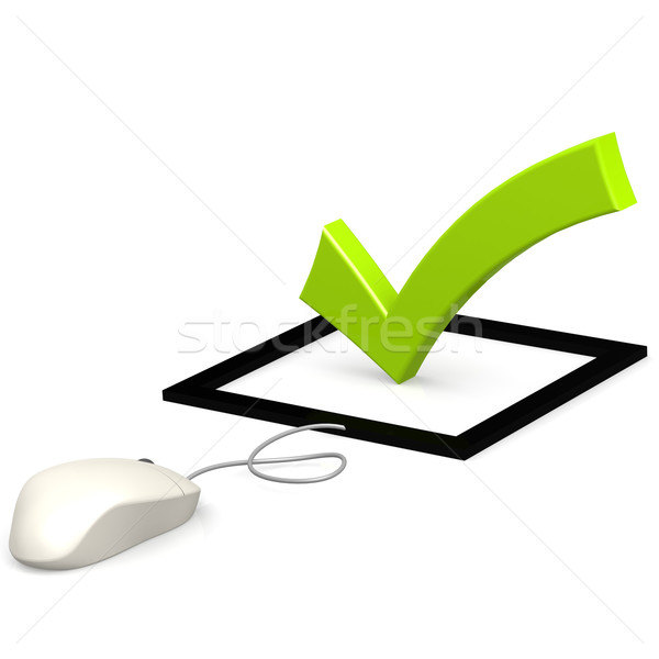 Mouse and green tick Stock photo © tang90246