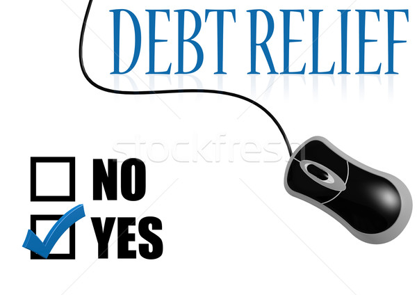 Debt relief check mark Stock photo © tang90246