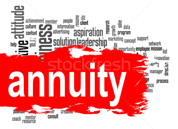 Annuity word cloud with red banner Stock photo © tang90246