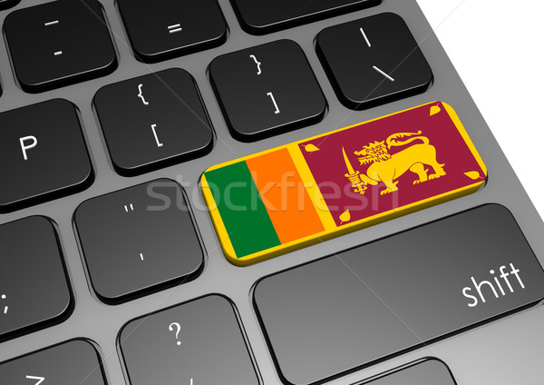 Sri Lanka Tastatur Bild gerendert Kunstwerk benutzt Stock foto © tang90246