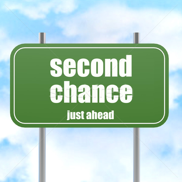Second chance road sign Stock photo © tang90246