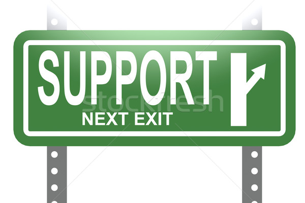 Support green sign board isolated Stock photo © tang90246