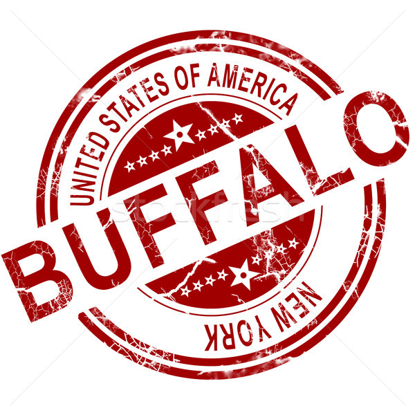 Buffalo stamp with white background Stock photo © tang90246
