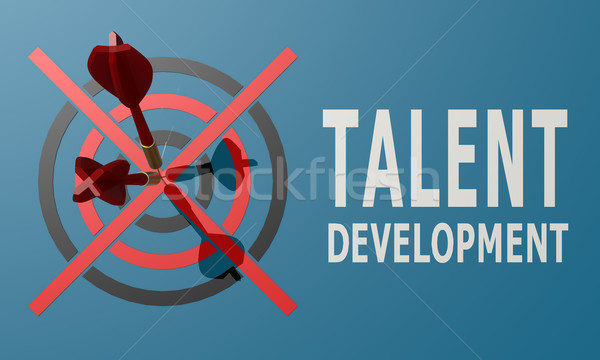 Dart Bord blau Talent Entwicklung Hintergrund Stock foto © tang90246