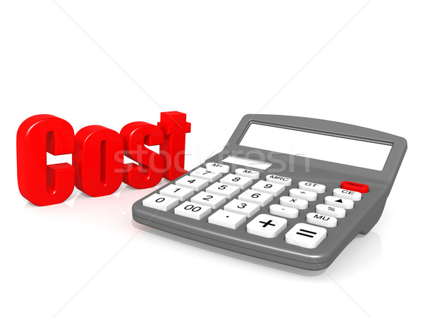 Costo calculadora fondo carta rojo retro Foto stock © tang90246