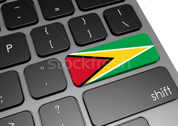 Guyana tastiera immagine reso usato Foto d'archivio © tang90246