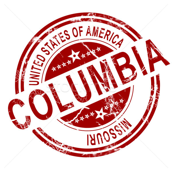 Columbia Missouri stamp with white background Stock photo © tang90246
