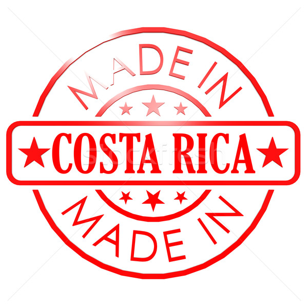 Costa Rica vermelho selar imagem prestados Foto stock © tang90246