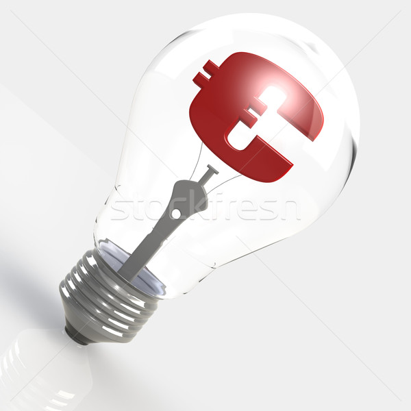 Euro sign in the light bulb Stock photo © tang90246