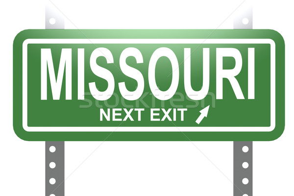 Missouri groene teken boord geïsoleerd afbeelding Stockfoto © tang90246