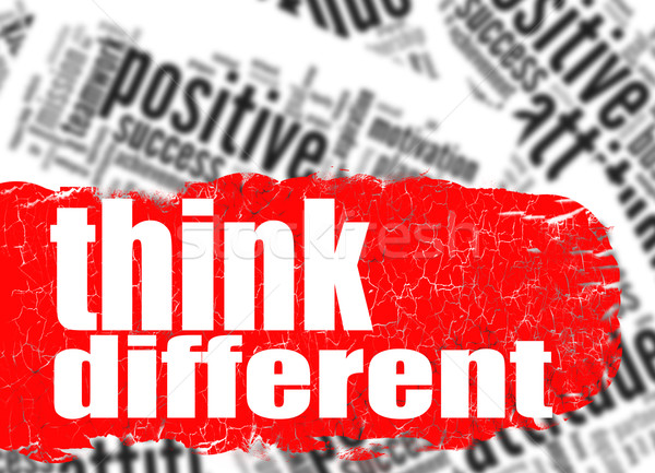 Stock photo: Word cloud think different
