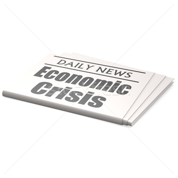 Krant economisch crisis business markt druk Stockfoto © tang90246