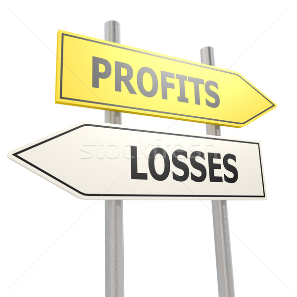 Profits losses road sign Stock photo © tang90246