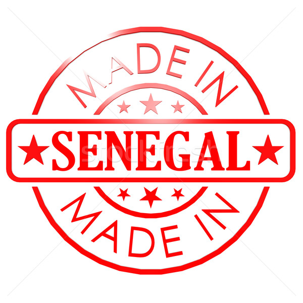 Made in Senegal red seal Stock photo © tang90246