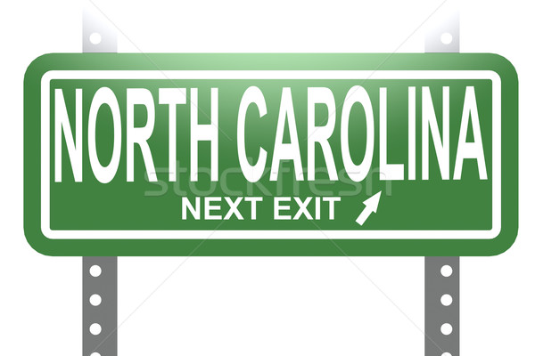 North Carolina green sign board isolated Stock photo © tang90246